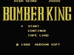 Bomber King Title Screen